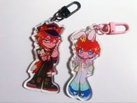 Image of 3in chibi rinne and hiiro shuffle unit acrylic charms