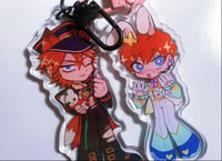 Image of 3in chibi rinne and hiiro shuffle unit acrylic charms