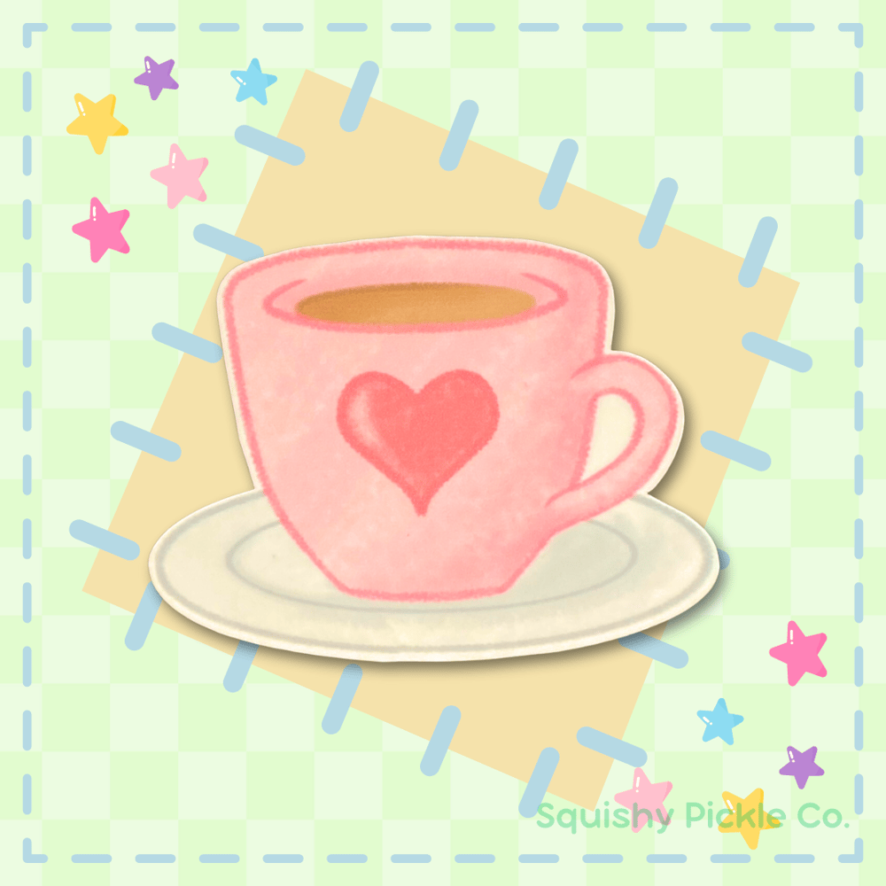 Image of Coffee Cup  - Waterproof Vinyl Sticker