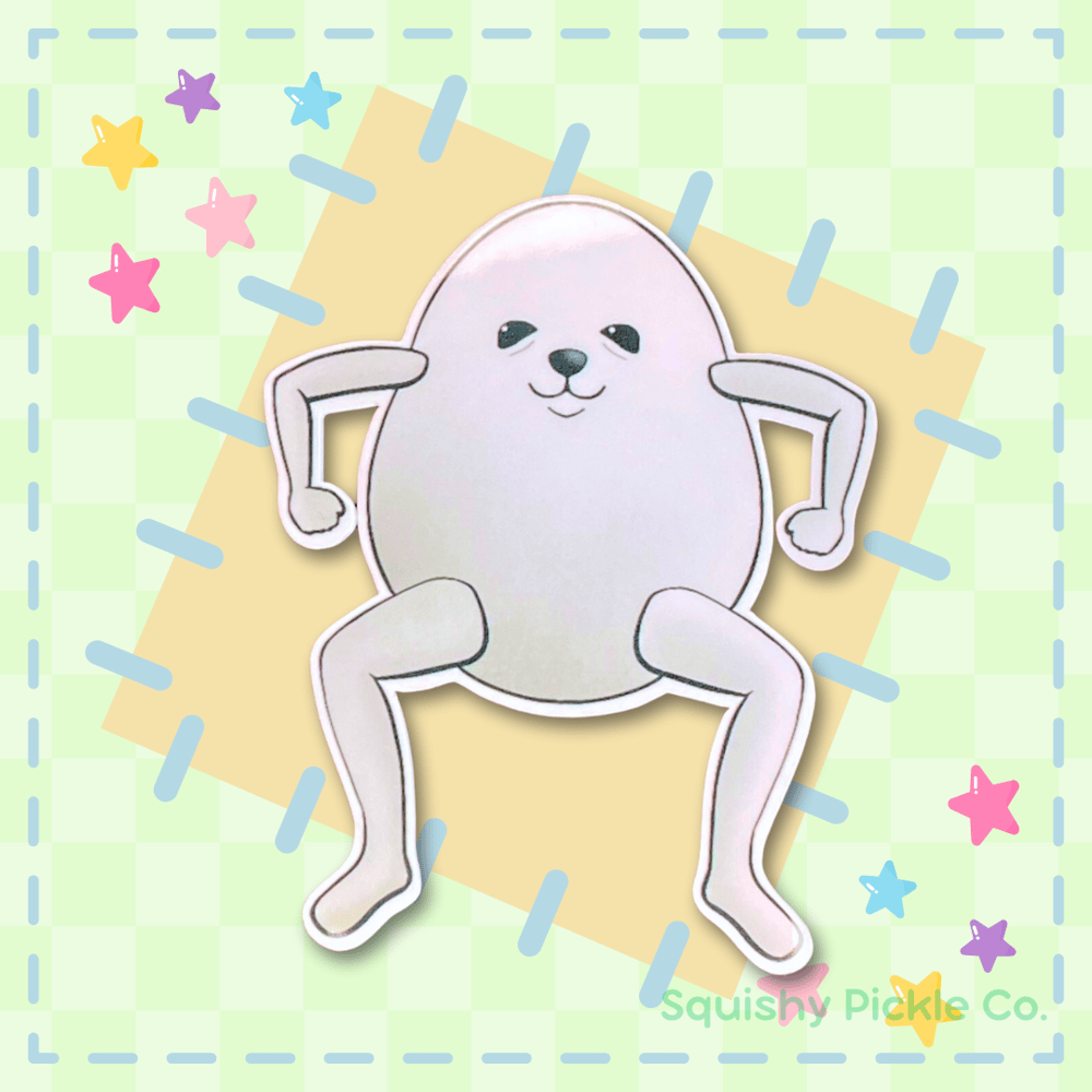 Image of Egg Dog Cursed Ver. - Waterproof Vinyl Sticker Vinyl Sticker