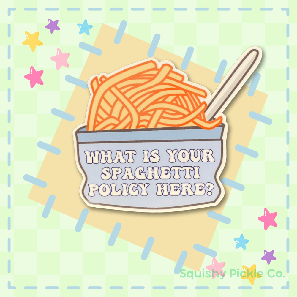 Image of Spaghetti Policy  - Waterproof Vinyl Sticker
