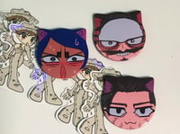 Image of Golden Kamuy cat ear buttons and stickers