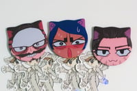 Image of Golden Kamuy cat ear buttons and stickers
