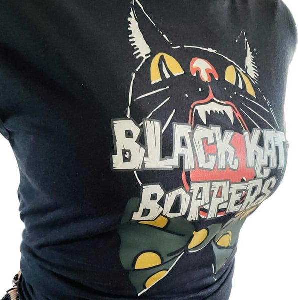 Image of Black Kat Boppers - Official T Shirt Colour