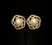Image of Gold & Pearl Swirl Clip - On Earrings 