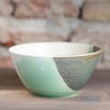 Handmade ceramic bowl GREEN ICE 