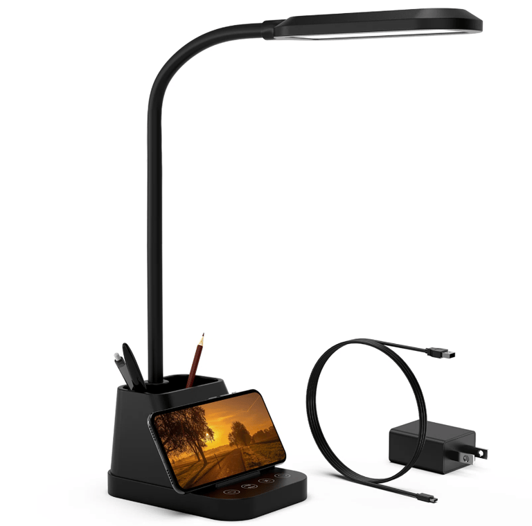 23'' Desk Lamp with USB and Outlet 23'' Desk Lamp with USB and Outlet 23'' Desk Lamp with USB and
