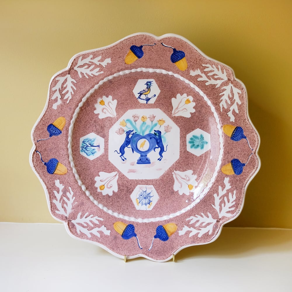 Image of Large Manganese Romantic Platter