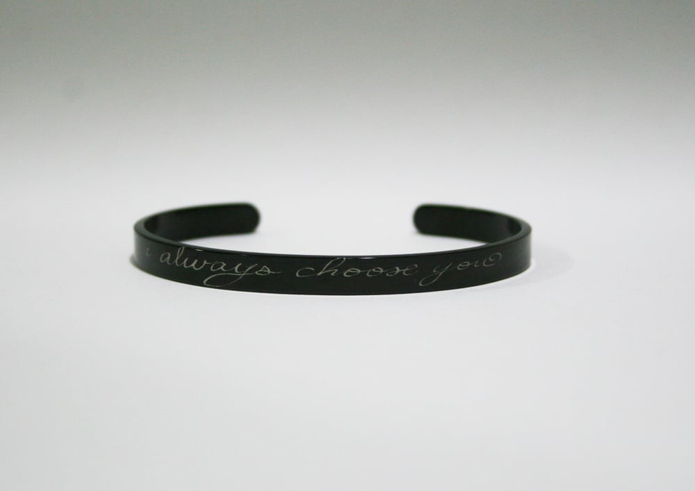 Image of Actual Handwriting / Signature Engraving on Bracelets