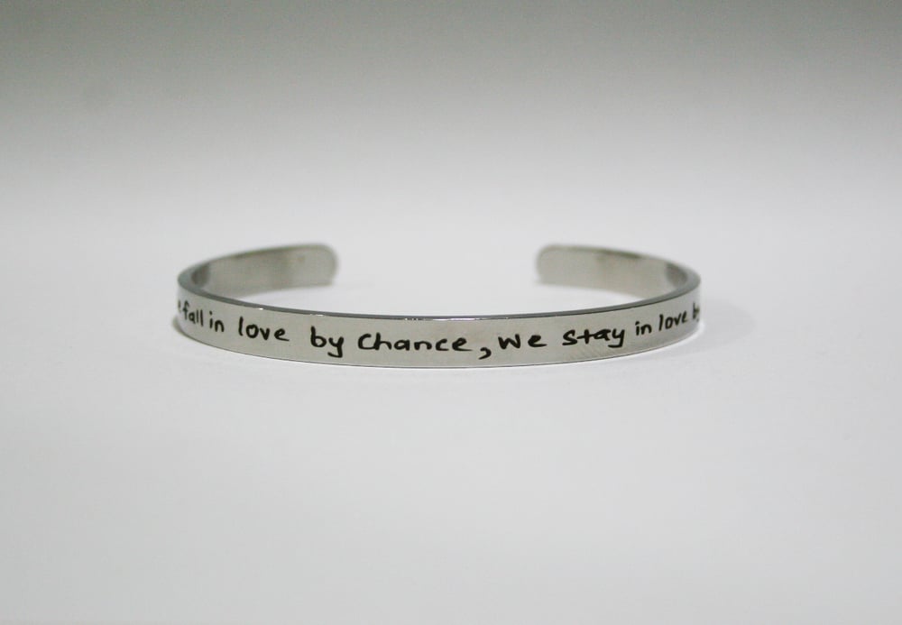 Image of Actual Handwriting / Signature Engraving on Bracelets