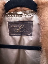 Image 7 of Vintage Pastel Mink Fur Herringbone Coat