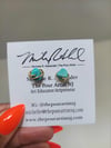 Turquoise brass studs