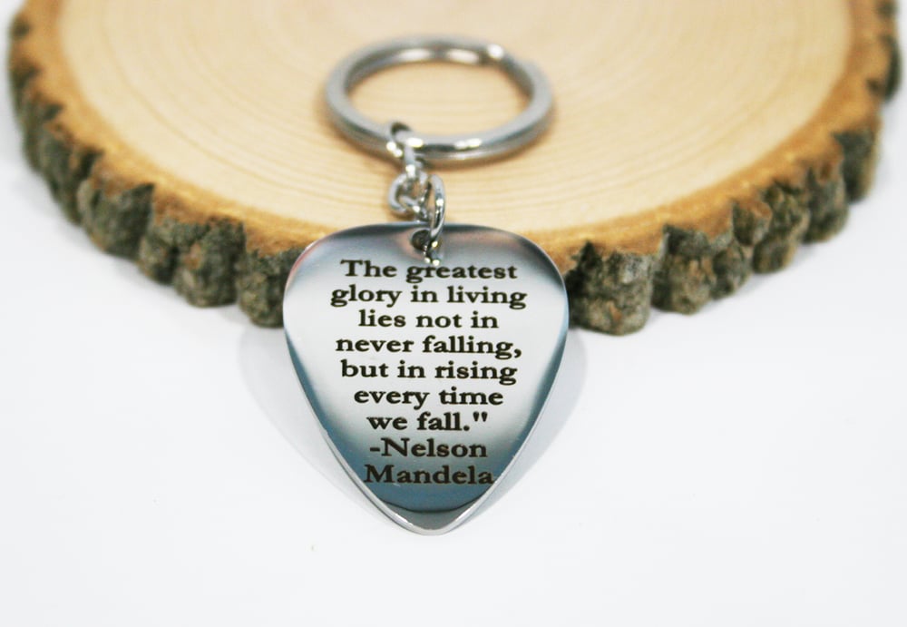 Image of Personalized Guitar Pick Keychain