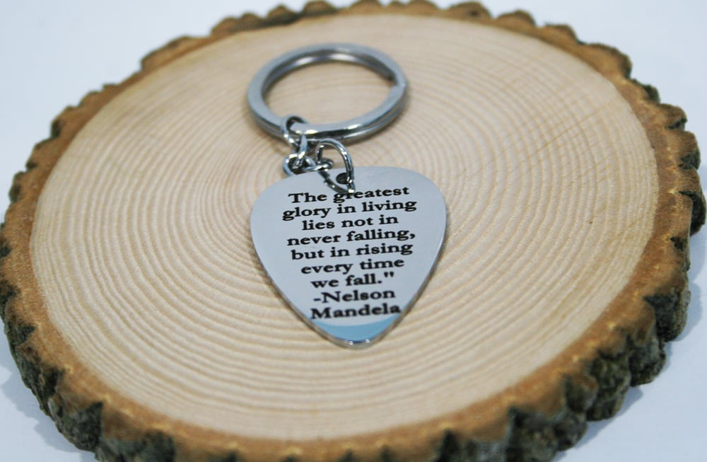 Image of Personalized Guitar Pick Keychain