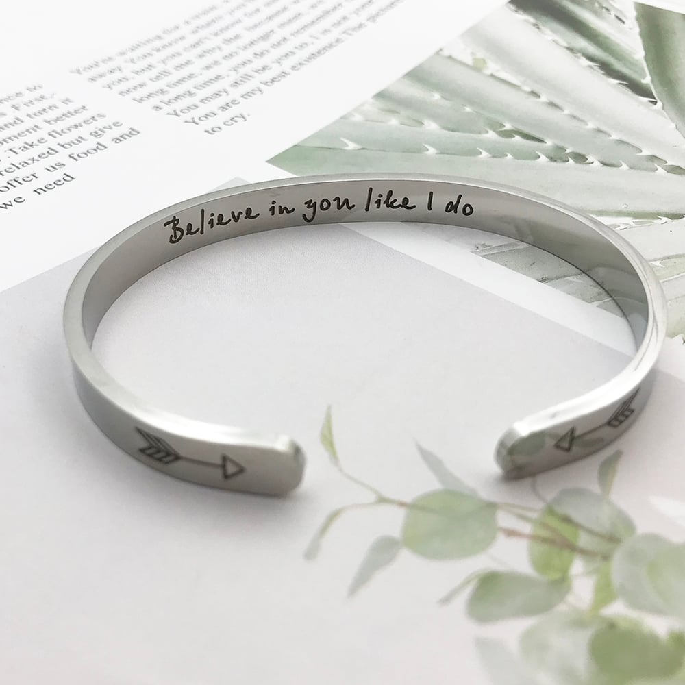 Image of Believe in You Like I Do Bracelet for Men & Women