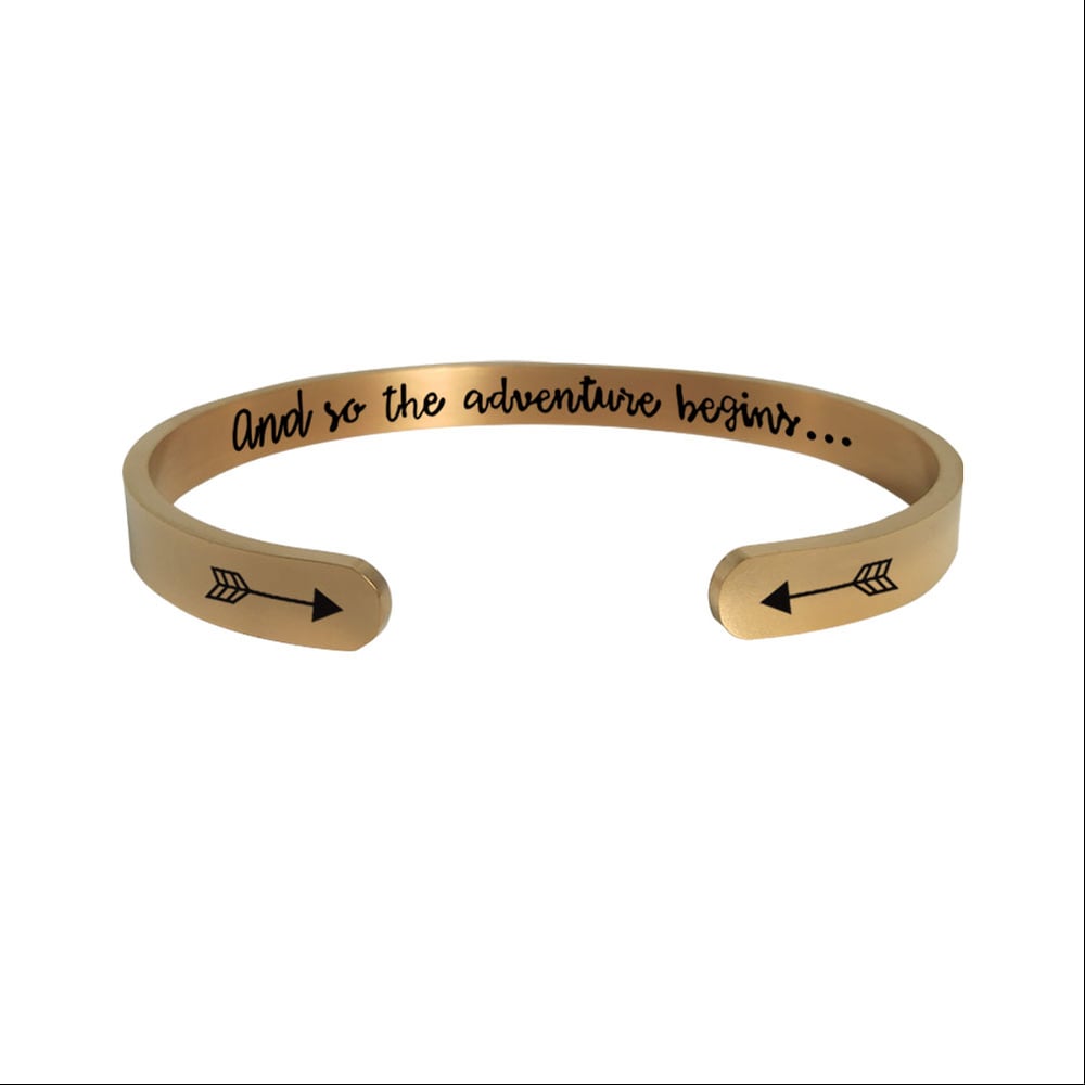 Image of And So the Adventure Begins Bracelet for Men & Women