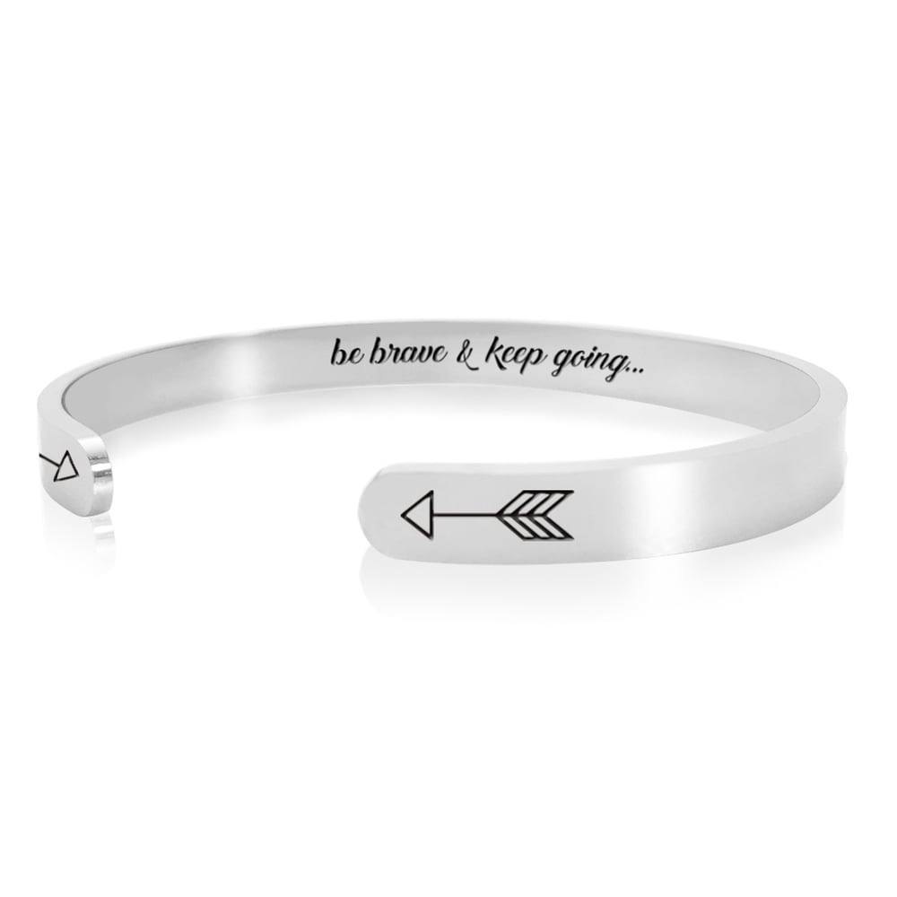 Image of Be Brave and Keep Going Bracelet for Men & Women