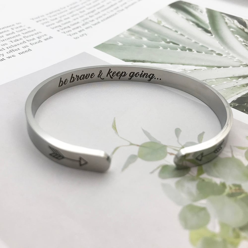 Image of Be Brave and Keep Going Bracelet for Men & Women