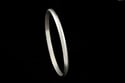 Geometric bangle in trapezoid shaped sterling silver wire