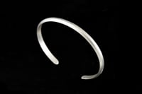 Image 1 of Geometric split bangle in trapezoid shaped sterling silver wire
