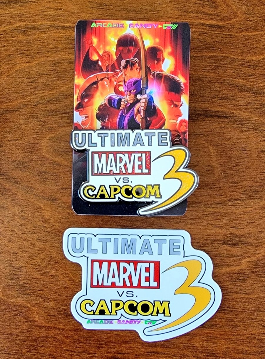 Image of Ultimate Marvel vs Capcom 3 Pin/Keychain Set