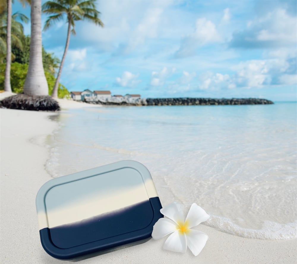 Silicone Bento 3 Lunchbox Ocean Wave RRP$32