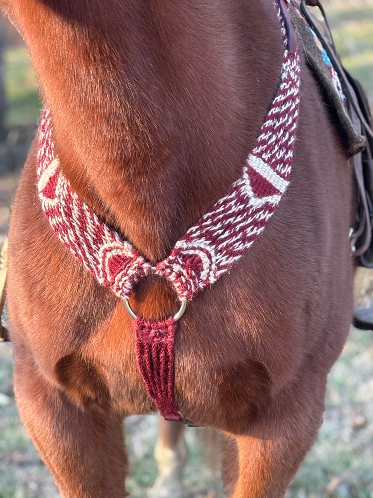 Image of Burgundy Mohair Pulling Collar