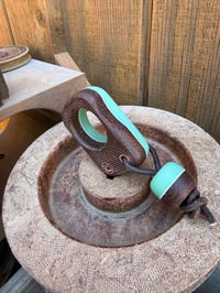 Image 3 of Opal/white g10 and vintage canvas micarta