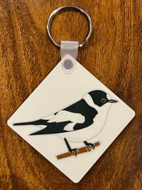 Image 1 of Collared Flycatcher Keyring