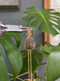 Image 3 of Gold Labradorite Teardrop  Crystal Necklace