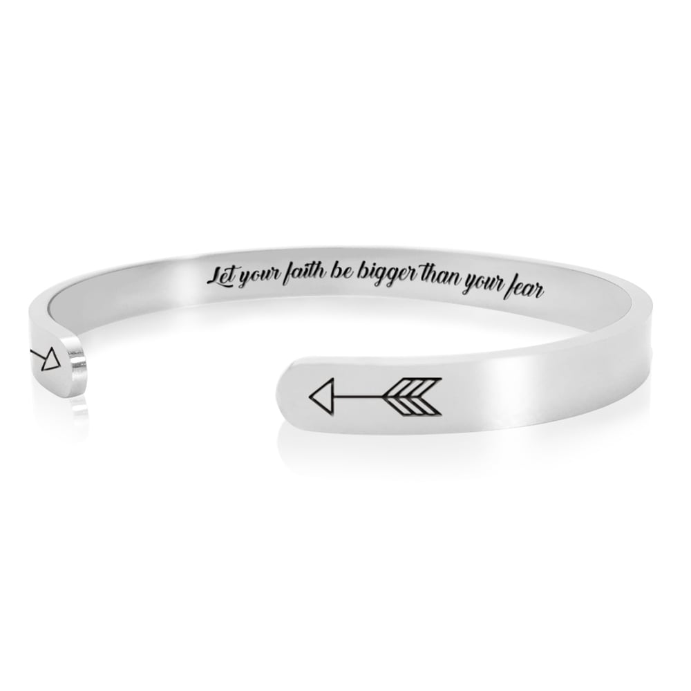 Image of Let your faith be bigger than your fear Bracelet for Men & Women