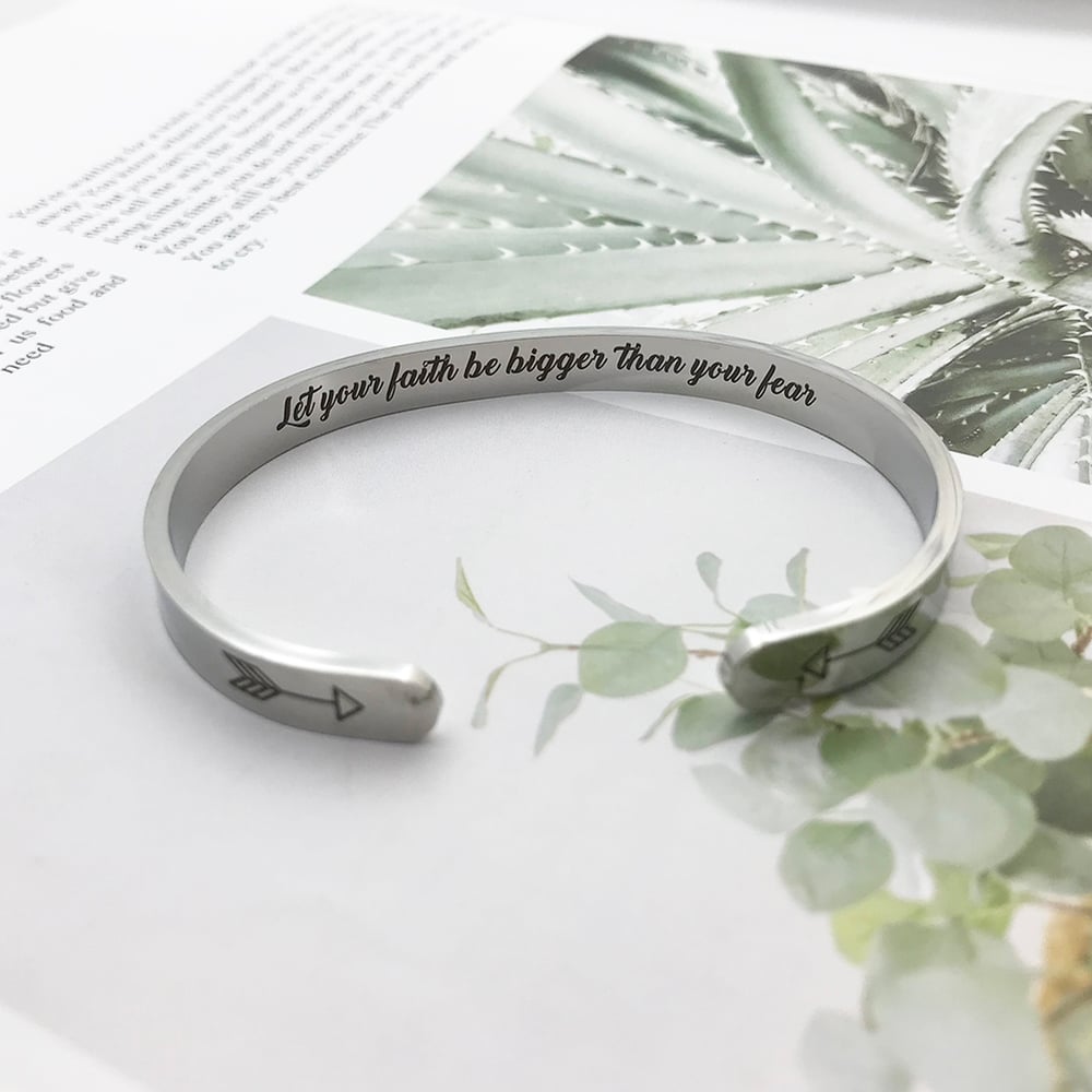 Image of Let your faith be bigger than your fear Bracelet for Men & Women