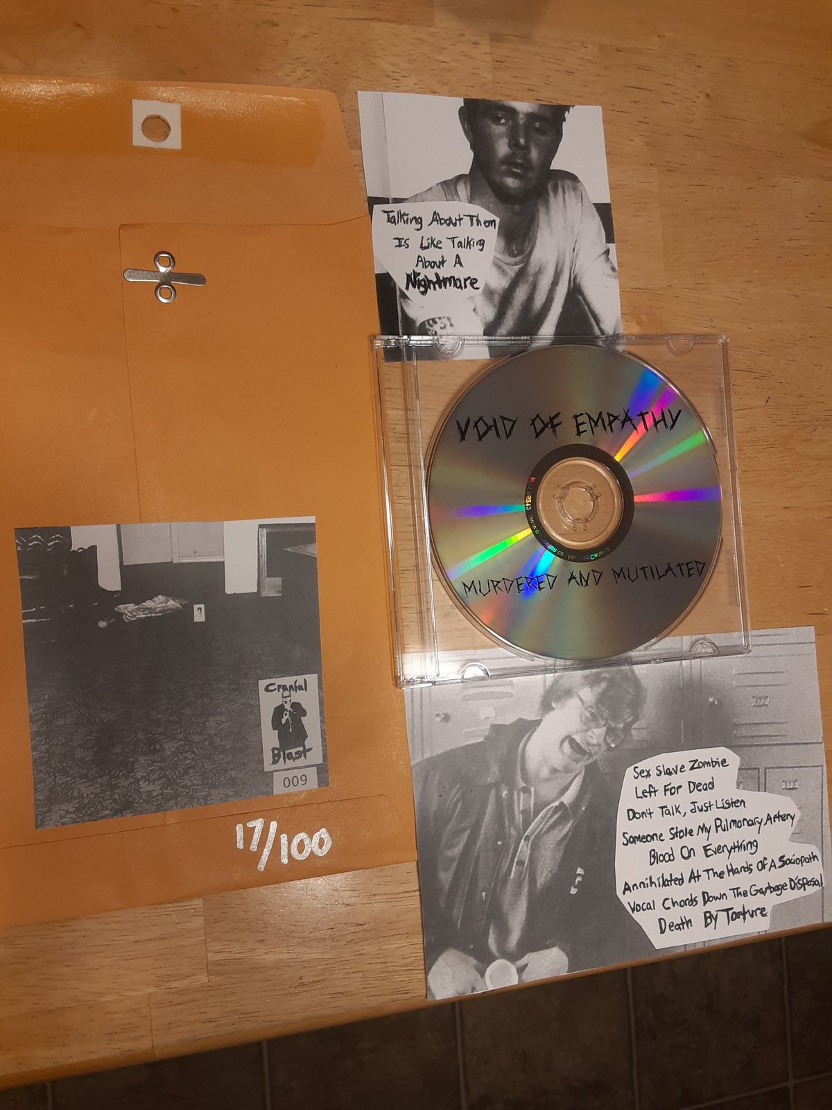 Void Of Empathy - Murdered & Mutilated CD | Cranial Blast