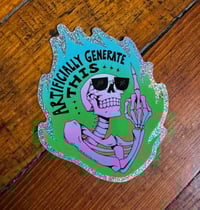 Anti-AI Skeleton Glitter Stickers
