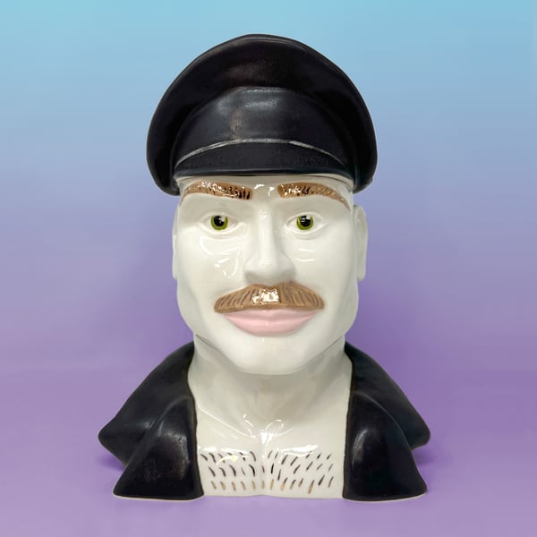 Image of Leather Daddy Jar with 22Kt Gold