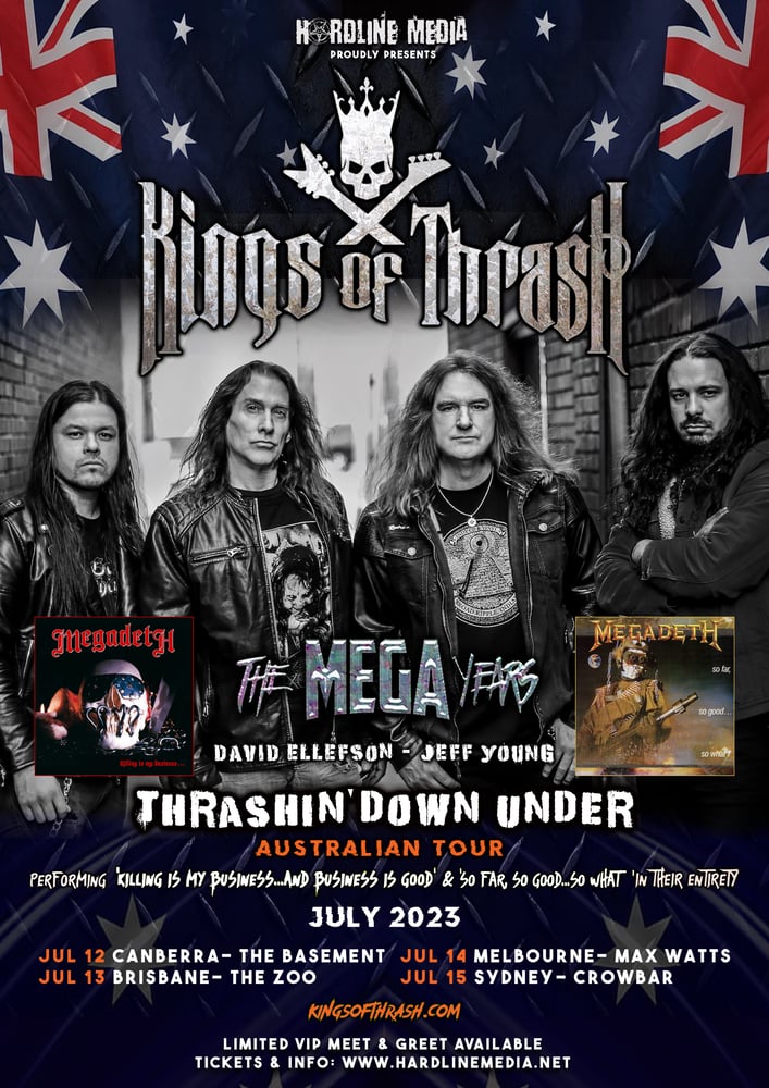 Image of KINGS OF THRASH - The Mega Years - Australian Tour Poster A3