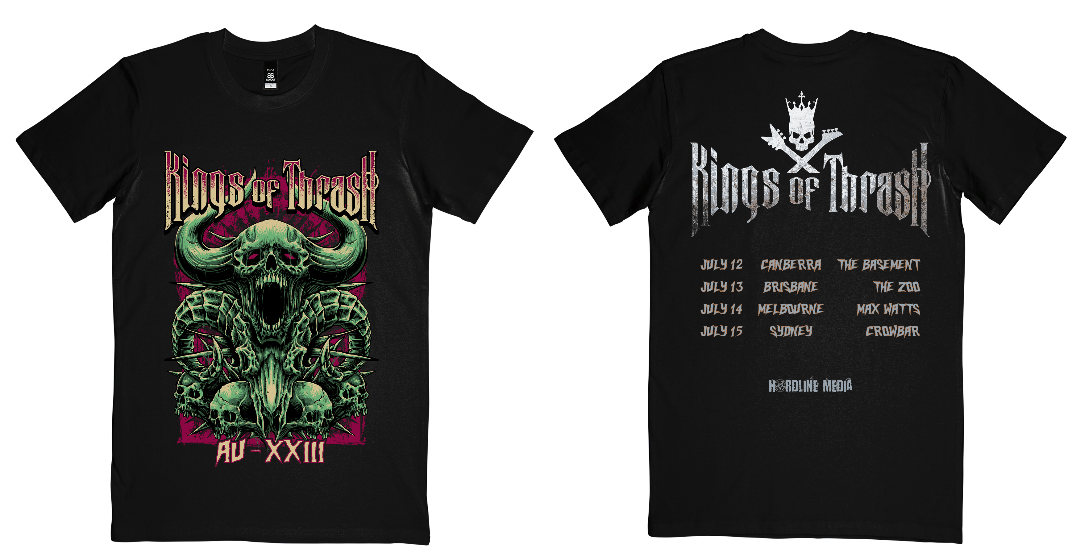 Image of KINGS OF THRASH - Demon - MEGA YEARS AUSSIE TOUR SHIRT