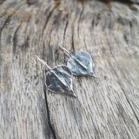 Image 2 of Silver Leaf Earrings