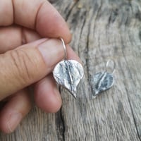 Image 3 of Silver Leaf Earrings