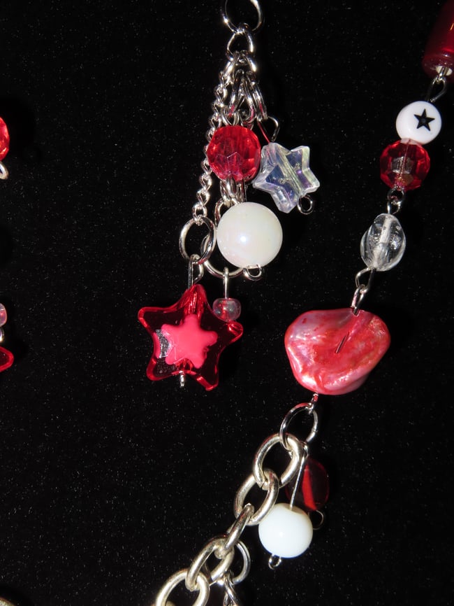 RED KITTY RHINESTONE SET 