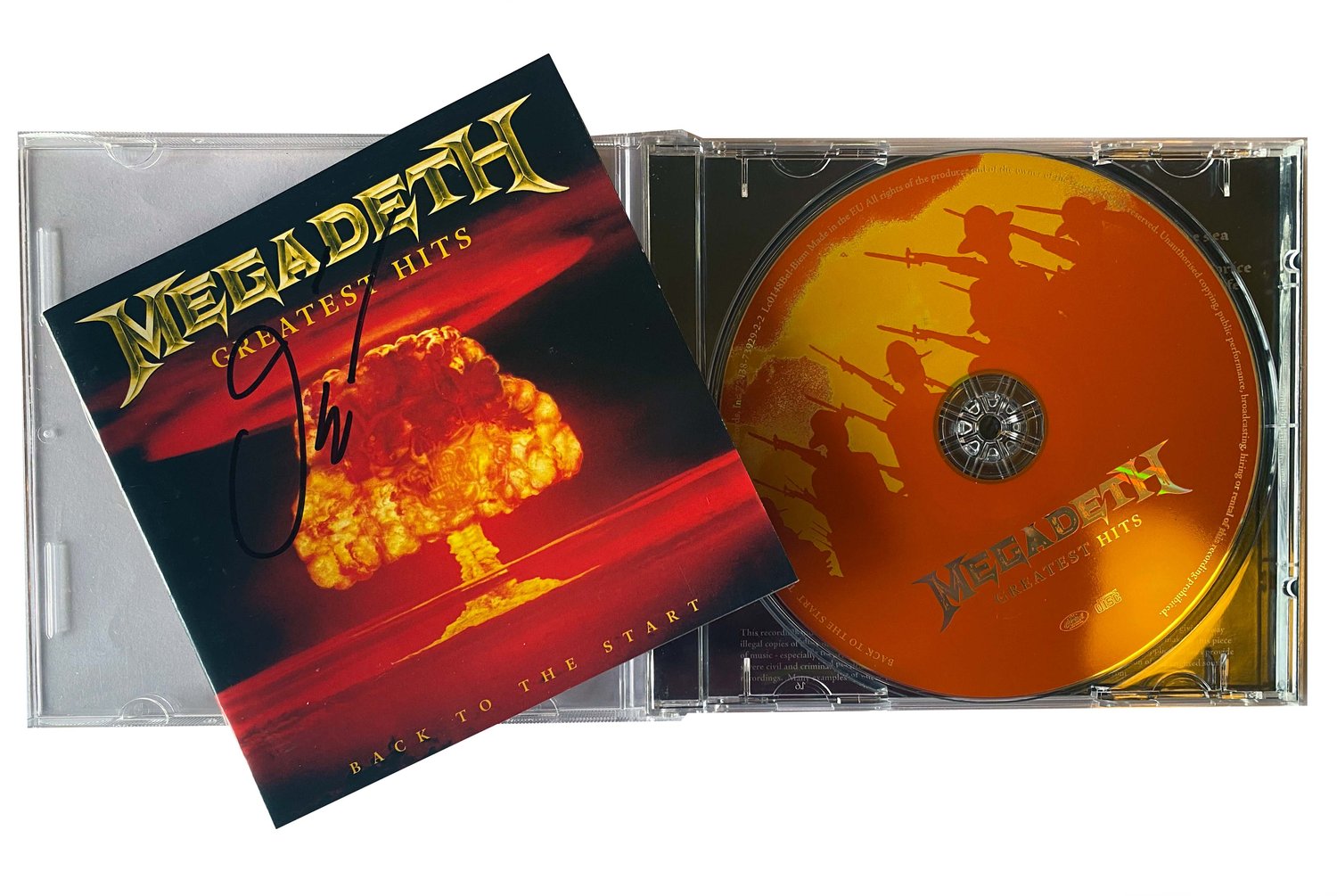 Image of MEGADETH - Greatest Hits, Back To The Start - AUTOGRAPHED CD (Just David)
