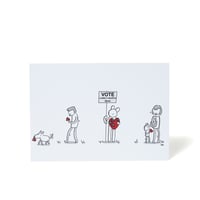 Vote Lonely Hearts Bear print