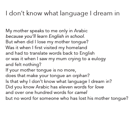 Image of I Don't Know What Language I Dream In by Taher Adel 