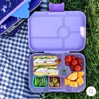 Image 3 of Yumbox Tapas Bento Box 4 Compartments Seville Purple Rainbow Tray