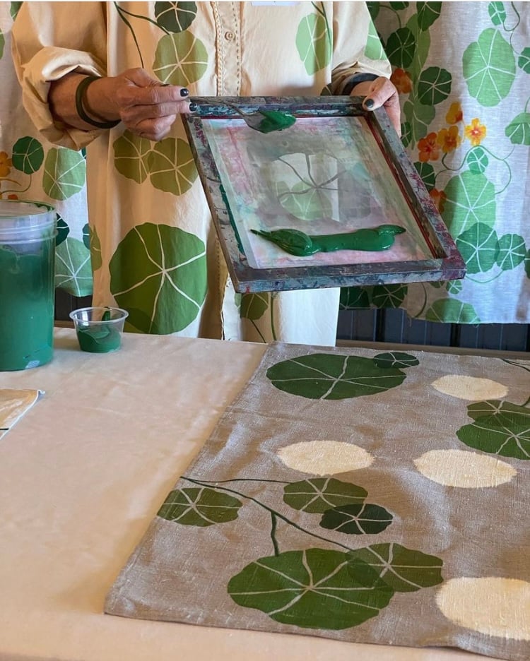 Image of NASTURTIUM  SCREEN PRINTING AT Inverell Art Gallery Sunday Sept 24th