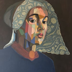 Image of 'After the Coffee,' Large Painting by Poppy Ellis