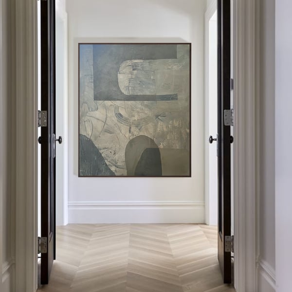 Image of 'Endpaper Green,' Abstract Painting by Sandhills Studios