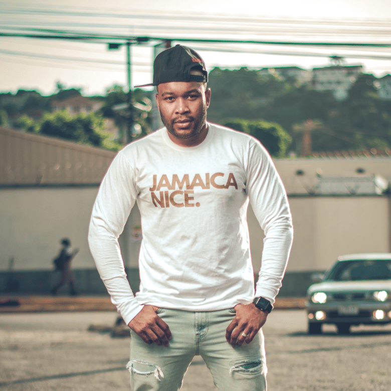 Image of JAMAICA NICE. CLASSIC UNISEX LONG SLEEVE - WHITE