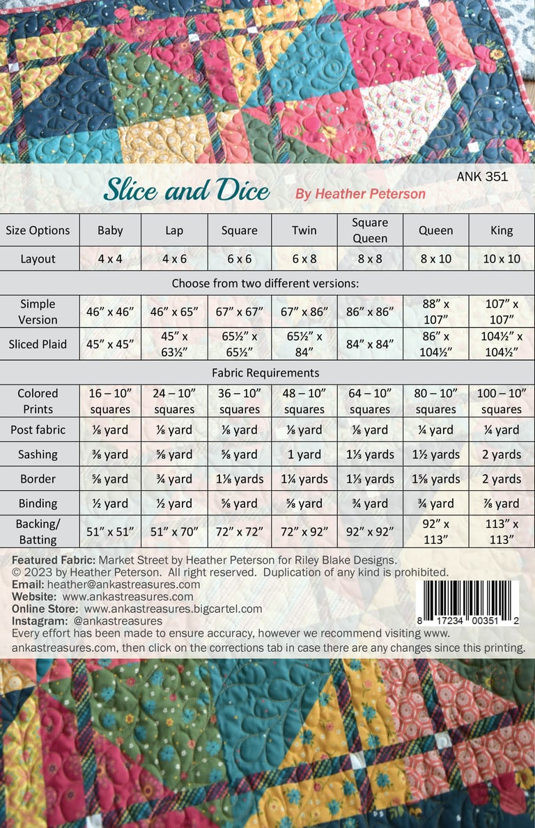 Slice and Dice Paper Pattern | Anka's Treasures