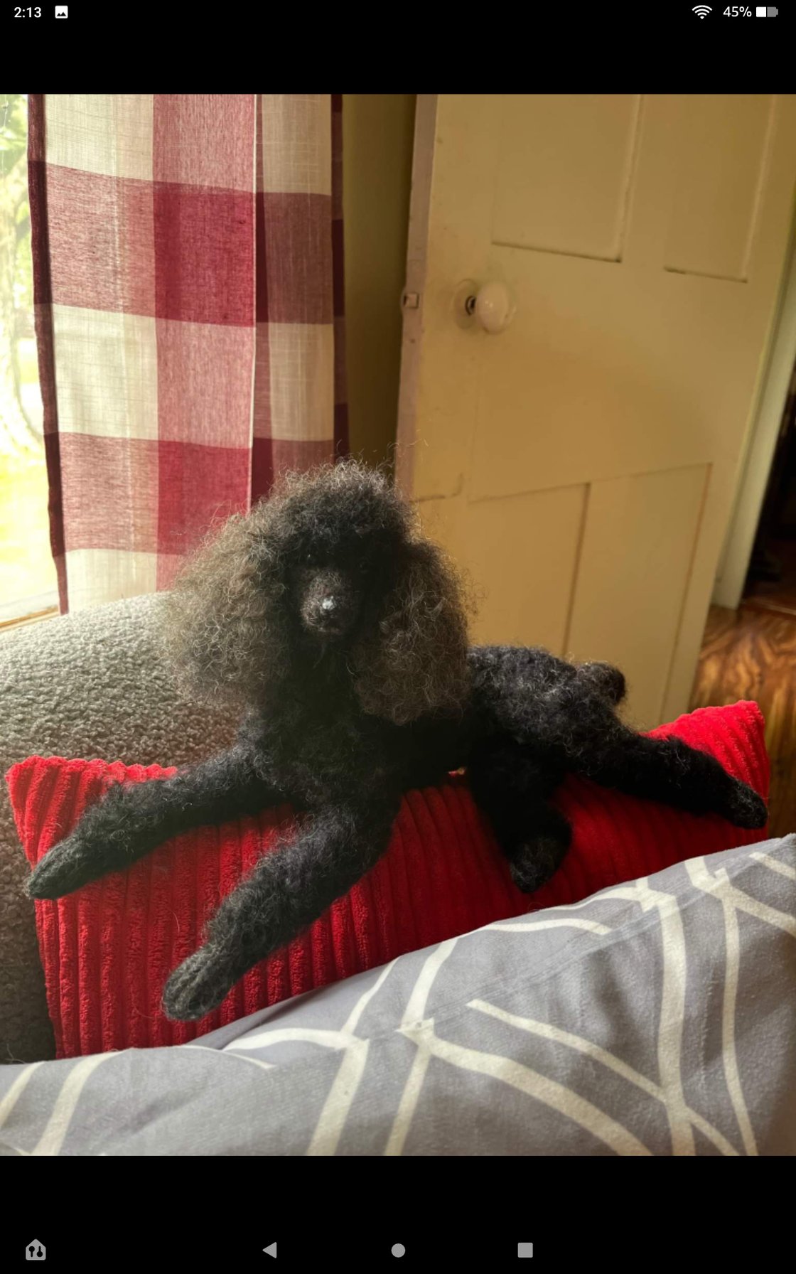 Image of 12" Black poodle